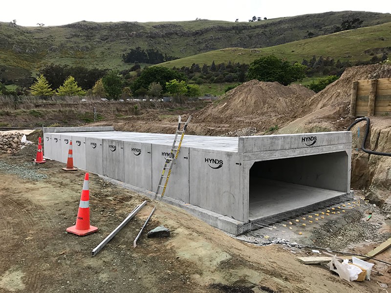 Hynds Culvert under construction at Maltworks Christchurch