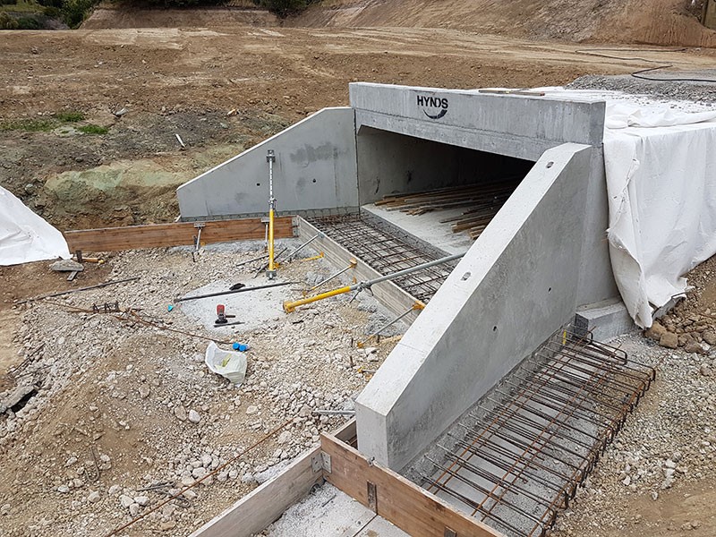 Wing walls being added to Hynds Culvert at Maltworks Christchurch