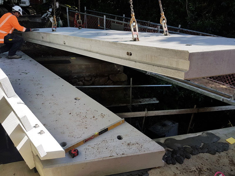 CCC Wainui Valley Road bridge decks constructed by Formfour