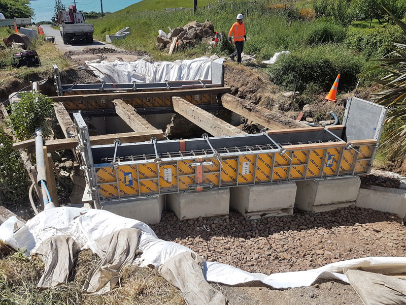 Construction at Pigeon Pay bridge by Formfour for CCC